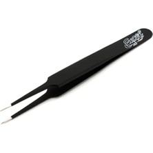 Excel 30421 4.5 Inch Straight Point Tweezers (Black)
