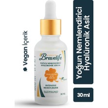 Bravelife Yoğun Nemlendirici Aloe Vera Panthenol B5 Vitamin Vegan Hyaluronic Asit Serum 30 ML