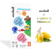 Steriball Manuel Çocuk Diş Fırçası Koruyucu Hijyenik Kap Limon Kokulu 2 Adet