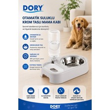Dory Otomatik Suluklu Krom Taslı Mama Kabı
