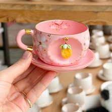 BSK Ceramics Handmade Limon Çiçeği Çay Fincanı