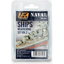 Ak Interactive AK 556 3x35 ml. Deniz Araçları Eskitme Efekti VOL.2 Enamel Model Boyası Seti