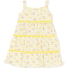 Hellobaby Kız Bebek Elbise Çiçek Baskılı Modelli Yaka Ip Askılı