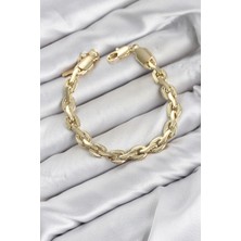 Sylar cm Kalın Zincir Model Gold Renk Pirinç Kadın Bileklik