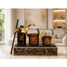 Beren Shop Haute Collection Esctatic Lüks Oda Kokusu ve 2’li Mum Seti | Çubuklu Oda Parfümü & Dekoratif Kokulu Mum Hediyelik Set