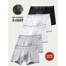 Cennetoğlu Erkek Likralı Pamuklu Boxer Özel Hijyenik Ambalajlı 5'li Paket