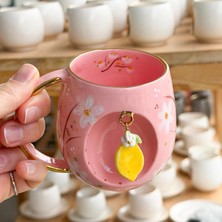 BSK Ceramics Handmade Limon Çiçeği Kupa
