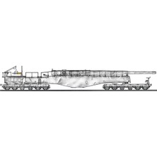 Hasegawa 30070 1/72 Ölçek, German Railway Gun K5 (E) Leopold winter Camouflage W/figure, Plastik Model Kiti