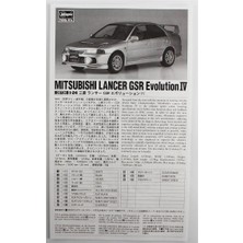 Hasegawa 20726 1/24 Ölçek, Mitsubishi Lancer Gsr Evolution Iv, Otomobil Plastik Model Kiti