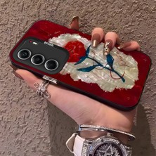 HONTINGA Tecno Camon 40 ile Uyumlu Kılıf Silikon Kenar Sert Arka Kamera Koruyucu Basitlik Anti Düşme Kamera Korumalı Çiçekli Desen Couple Telefon Kılıfı Kadın ve Erkek Için Uygundur K1-1488