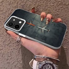 HONTINGA Vivo Y28 ile Uyumlu Kılıf Silikon Kenar Sert Arka Kamera Koruyucu Basitlik Anti Düşme Kamera Korumalı Uçak Desen Couple Telefon Kılıfı Kadın ve Erkek Için Uygundur K1-1491