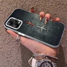 HONTINGA Xiaomi Redmi Note 12 5g ile Uyumlu Kılıf Silikon Kenar Sert Arka Kamera Koruyucu Basitlik Anti Düşme Kamera Korumalı Uçak Desen Couple Telefon Kılıfı Kadın ve Erkek Için Uygundur K1-1491