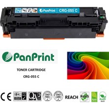 PanPrint Canon I-Sensys MF-743CDW Mavi Chipli Muadil Toner (CRG-055 C)