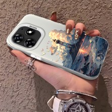 HONTINGA Tecno Spark 10 Pro 4g ile Uyumlu Kılıf Silikon Kenar Sert Arka Kamera Koruyucu Basitlik Anti Düşme Kamera Korumalı Kule Desen Couple Telefon Kılıfı Kadın ve Erkek Için Uygundur K1-1490