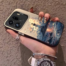 HONTINGA Oppo Find X9 Pro 5g ile Uyumlu Kılıf Silikon Kenar Sert Arka Kamera Koruyucu Basitlik Anti Düşme Kamera Korumalı Kule Desen Couple Telefon Kılıfı Kadın ve Erkek Için Uygundur K1-1490