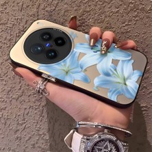 HONTINGA Vivo X200 Pro ile Uyumlu Kılıf Silikon Kenar Sert Arka Kamera Koruyucu Basitlik Anti Düşme Kamera Korumalı Çiçekli Desen Couple Telefon Kılıfı Kadın ve Erkek Için Uygundur K1-1493