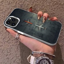 HONTINGA iPhone 11 Pro Max ile Uyumlu Kılıf Silikon Kenar Sert Arka Kamera Koruyucu Basitlik Anti Düşme Kamera Korumalı Uçak Desen Couple Telefon Kılıfı Kadın ve Erkek Için Uygundur K1-1491