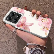 HONTINGA Xiaomi 14T Pro 5g ile Uyumlu Kılıf Silikon Kenar Sert Arka Kamera Koruyucu Basitlik Anti Düşme Kamera Korumalı Çiçekli Desen Couple Telefon Kılıfı Kadın ve Erkek Için Uygundur K1-1494