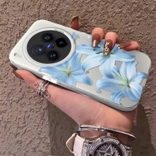 HONTINGA Vivo X300 Pro ile Uyumlu Kılıf Silikon Kenar Sert Arka Kamera Koruyucu Basitlik Anti Düşme Kamera Korumalı Çiçekli Desen Couple Telefon Kılıfı Kadın ve Erkek Için Uygundur K1-1493