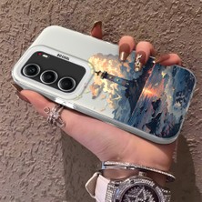 HONTINGA Tecno Camon 40 Pro 5g ile Uyumlu Kılıf Silikon Kenar Sert Arka Kamera Koruyucu Basitlik Anti Düşme Kamera Korumalı Kule Desen Couple Telefon Kılıfı Kadın ve Erkek Için Uygundur K1-1490