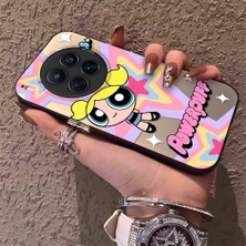 HONTINGA Tecno Camon 40 Premier 5g ile Uyumlu Kılıf Silikon Kenar Sert Arka Kamera Koruyucu Basitlik Anti Düşme Kamera Korumalı Powerpuff Desen Couple Telefon Kılıfı Kadın ve Erkek Için Uygundur K1-1492