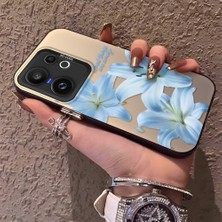 HONTINGA Vivo X200 Fe ile Uyumlu Kılıf Silikon Kenar Sert Arka Kamera Koruyucu Basitlik Anti Düşme Kamera Korumalı Çiçekli Desen Couple Telefon Kılıfı Kadın ve Erkek Için Uygundur K1-1493