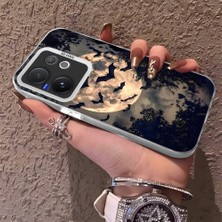 HONTINGA Vivo V60 5g ile Uyumlu Kılıf Silikon Kenar Sert Arka Kamera Koruyucu Basitlik Anti Düşme Kamera Korumalı Yarasa Desen Couple Telefon Kılıfı Kadın ve Erkek Için Uygundur K1-1486