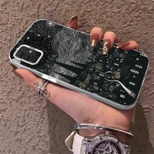 HONTINGA Samsung Galaxy A51 ile Uyumlu Kılıf Silikon Kenar Sert Arka Kamera Koruyucu Basitlik Anti Düşme Kamera Korumalı Karikatür Desen Couple Telefon Kılıfı Kadın ve Erkek Için Uygundur K1-1487