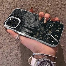 HONTINGA iPhone 14 Pro Max ile Uyumlu Kılıf Silikon Kenar Sert Arka Kamera Koruyucu Basitlik Anti Düşme Kamera Korumalı Karikatür Desen Couple Telefon Kılıfı Kadın ve Erkek Için Uygundur K1-1487