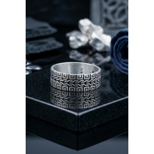 Prestige Grek Desenli 925 Ayar Gümüş Alyans Yüzük 902744