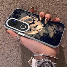 HONTINGA Vivo V50 ile Uyumlu Kılıf Silikon Kenar Sert Arka Kamera Koruyucu Basitlik Anti Düşme Kamera Korumalı Yarasa Desen Couple Telefon Kılıfı Kadın ve Erkek Için Uygundur K1-1486