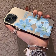 HONTINGA iPhone 15 Plus ile Uyumlu Kılıf Silikon Kenar Sert Arka Kamera Koruyucu Basitlik Anti Düşme Kamera Korumalı Çiçekli Desen Couple Telefon Kılıfı Kadın ve Erkek Için Uygundur K1-1493