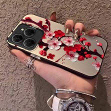 HONTINGA Tecno Spark 20 Pro 5g ile Uyumlu Kılıf Silikon Kenar Sert Arka Kamera Koruyucu Basitlik Anti Düşme Kamera Korumalı Çiçekli Desen Couple Telefon Kılıfı Kadın ve Erkek Için Uygundur K1-1485