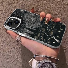 HONTINGA iPhone 13 Mini ile Uyumlu Kılıf Silikon Kenar Sert Arka Kamera Koruyucu Basitlik Anti Düşme Kamera Korumalı Karikatür Desen Couple Telefon Kılıfı Kadın ve Erkek Için Uygundur K1-1487