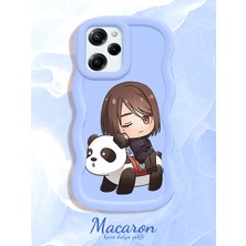 HONTINGA Poco X5 Pro 5g Uyumlu Kılıf Düşüme Önleyici Basitlik Anti Düşme Kamera Koruyucu Basit Mavi Yumuşak Silikon Couple Telefon Kılıfı Panda Desen K9-0262