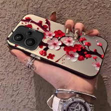 HONTINGA Xiaomi Redmi Note 13 Pro Plus 5g ile Uyumlu Kılıf Silikon Kenar Sert Arka Kamera Koruyucu Basitlik Anti Düşme Kamera Korumalı Çiçekli Desen Couple Telefon Kılıfı Kadın ve Erkek Için Uygundur K1-1485