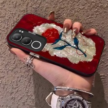 HONTINGA Vivo Y19S ile Uyumlu Kılıf Silikon Kenar Sert Arka Kamera Koruyucu Basitlik Anti Düşme Kamera Korumalı Çiçekli Desen Couple Telefon Kılıfı Kadın ve Erkek Için Uygundur K1-1488