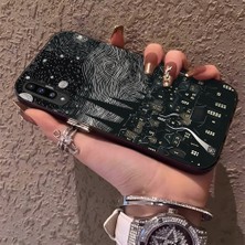HONTINGA Samsung Galaxy A30S ile Uyumlu Kılıf Silikon Kenar Sert Arka Kamera Koruyucu Basitlik Anti Düşme Kamera Korumalı Karikatür Desen Couple Telefon Kılıfı Kadın ve Erkek Için Uygundur K1-1487