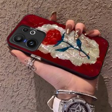 HONTINGA Vivo X200 Fe ile Uyumlu Kılıf Silikon Kenar Sert Arka Kamera Koruyucu Basitlik Anti Düşme Kamera Korumalı Çiçekli Desen Couple Telefon Kılıfı Kadın ve Erkek Için Uygundur K1-1488