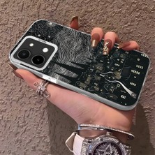 HONTINGA Vivo Y28 ile Uyumlu Kılıf Silikon Kenar Sert Arka Kamera Koruyucu Basitlik Anti Düşme Kamera Korumalı Karikatür Desen Couple Telefon Kılıfı Kadın ve Erkek Için Uygundur K1-1487