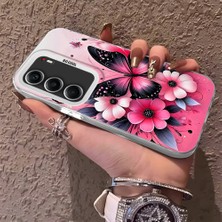 HONTINGA Tecno Camon 40 Pro 5g ile Uyumlu Kılıf Silikon Kenar Sert Arka Kamera Koruyucu Basitlik Anti Düşme Kamera Korumalı Kelebek Desen Couple Telefon Kılıfı Kadın ve Erkek Için Uygundur K1-1489
