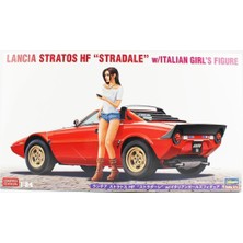 Hasegawa 20543 1/24 Ölçek, Lancia Stratos Hf (Stradale) ve Italyan Kız Figürü, Otomobil Plastik Model Kiti