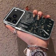 HONTINGA iPhone 17 Pro Max ile Uyumlu Kılıf Silikon Kenar Sert Arka Kamera Koruyucu Basitlik Anti Düşme Kamera Korumalı Karikatür Desen Couple Telefon Kılıfı Kadın ve Erkek Için Uygundur K1-1487