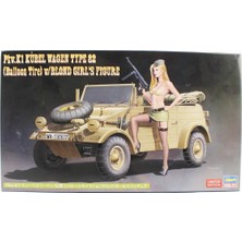 Hasegawa SP473 52273 1/24 Ölçek, Pkw.k1 Kübelwagen Type 82 (Balloon Tire) w/blonde Girl's Figure, Plastik Model Kiti