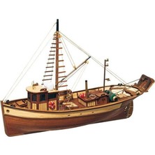 Occre 12000 1/45 Ölçek, Palamos, 41 cm. Akdeniz Balıkçı Teknesi, Ahşap Model Kiti
