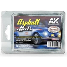 Ak Interactive AK 8090 3x35 ml. Asfalt Yol Efekti, Ralli Serisi, Enamel Model Boyası Seti