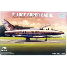 Trumpeter 02840 1/48 Ölçek, F-100F Super Sabre Savaş Uçağı Plastik Model Kiti