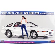 Hasegawa SP614 52414 1/24 Ölçek, Toyota Supra A70 2.0gt Twin Turbo 1990 ve Kız Figürü, Otomobil Plastik Model Kiti