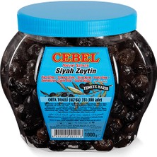 Cebel 1000 gr Pet Ambalajda Orta Taneli Siyah Zeytin Doğal ve Lezzetli