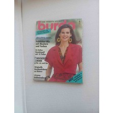 Burda Dergi Nisan 1990 Almanca ve Turkce Ilaveli 3 Adet Patronlu Temiz Durumdadir Sadece On Kapakta  Isim Yaziyor Nisan 1990 Tarihli Burda Dergisi.